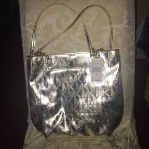NWT Michael Kors jet set gold bag